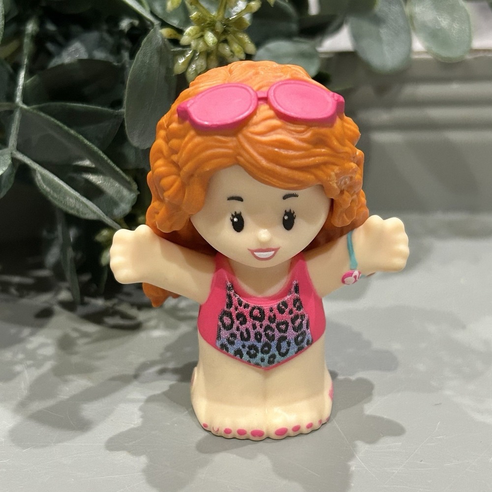 Fisher Price‎ Little People Red Hair Barbie Swim Pool Beach Bathing Suit 2022